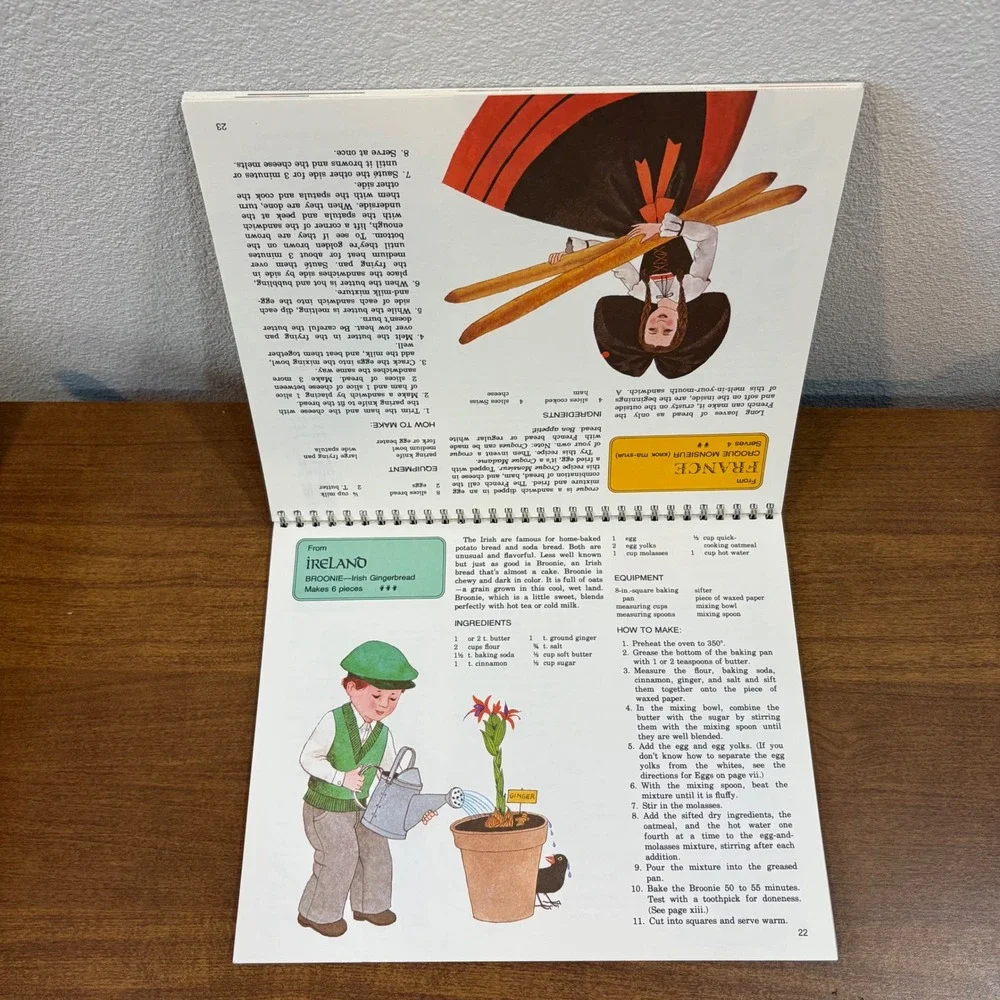 Many Hands Cooking International Cookbook UNICEF 1974 Vintage Spiral Bound Chen